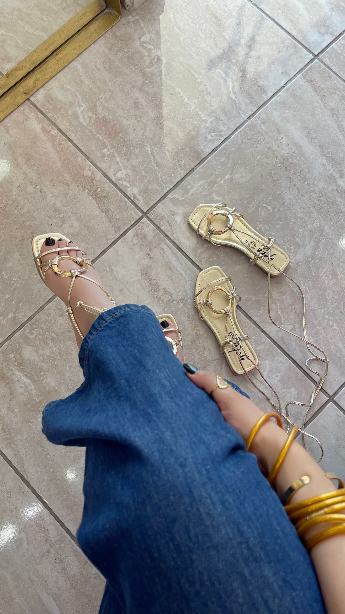 SANDALIAS ROMA ORO