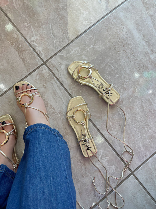 SANDALIAS ROMA ORO