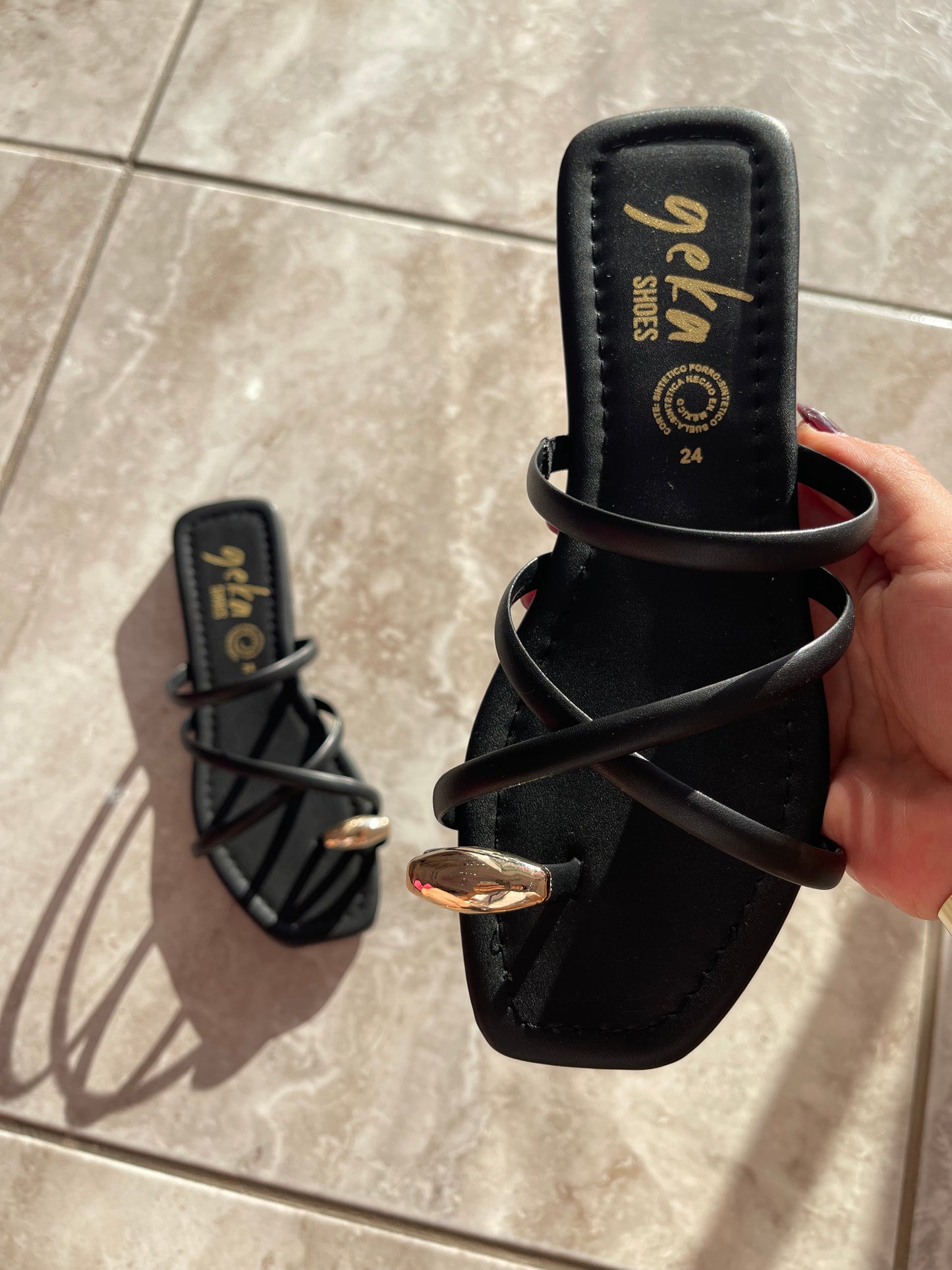 SANDALIAS DANIA NEGRO