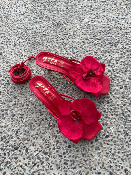 ZAPATILLA ORQUÍDEA ROJO