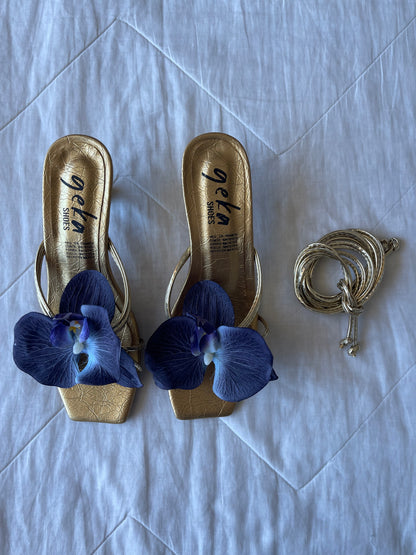 ZAPATILLA ORQUÍDEA ORO