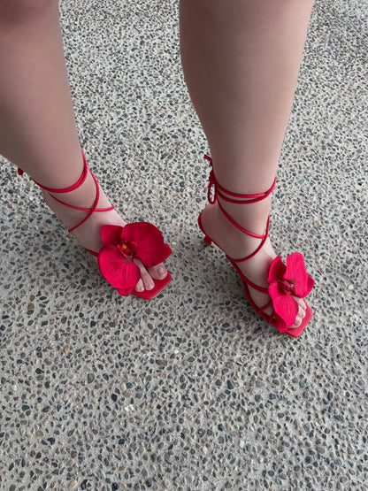 ZAPATILLA ORQUÍDEA ROJO