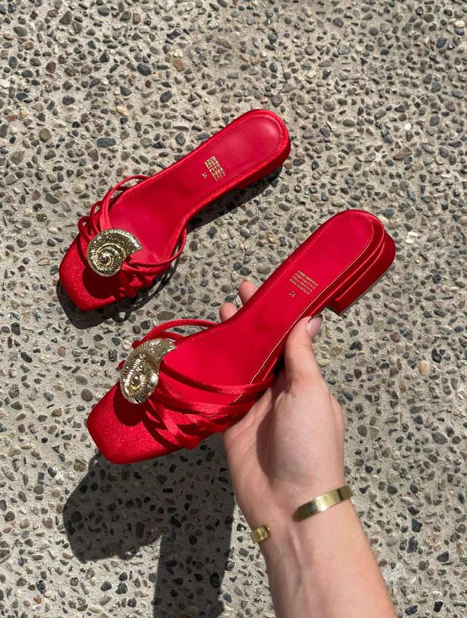 SANDALIAS CARACOL ROJO